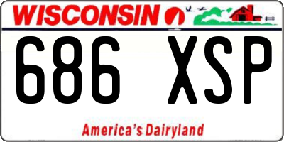 WI license plate 686XSP