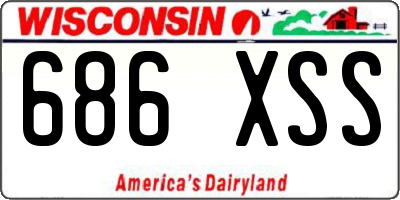 WI license plate 686XSS