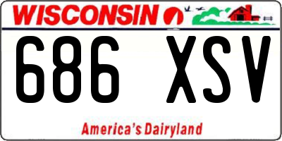 WI license plate 686XSV