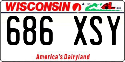 WI license plate 686XSY