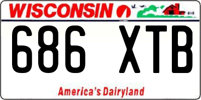 WI license plate 686XTB