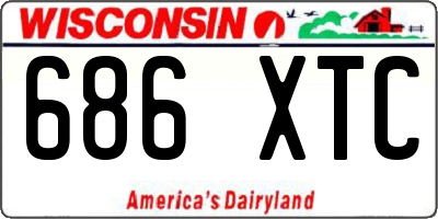 WI license plate 686XTC