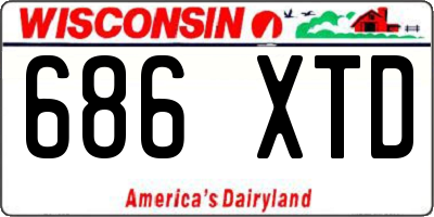 WI license plate 686XTD