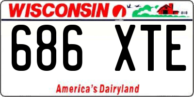 WI license plate 686XTE