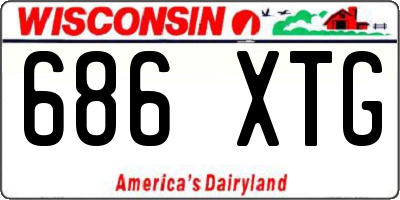 WI license plate 686XTG