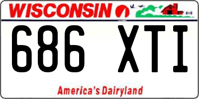 WI license plate 686XTI