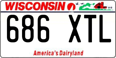 WI license plate 686XTL