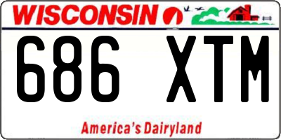 WI license plate 686XTM