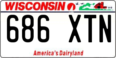 WI license plate 686XTN