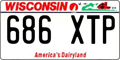 WI license plate 686XTP