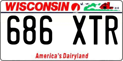 WI license plate 686XTR