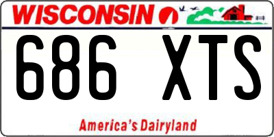 WI license plate 686XTS