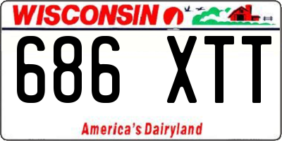 WI license plate 686XTT