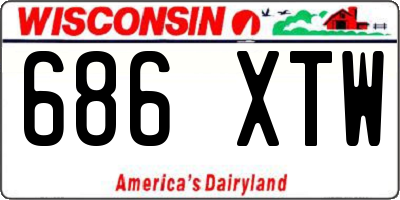 WI license plate 686XTW