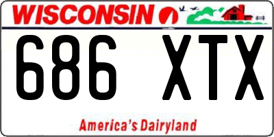 WI license plate 686XTX