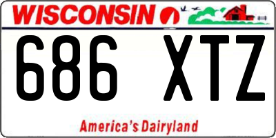 WI license plate 686XTZ