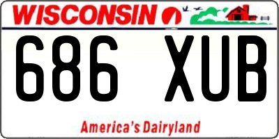 WI license plate 686XUB
