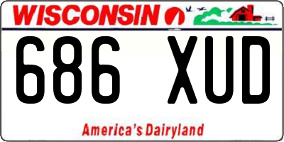 WI license plate 686XUD