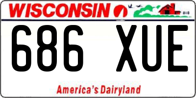 WI license plate 686XUE