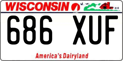 WI license plate 686XUF