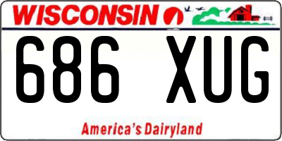 WI license plate 686XUG