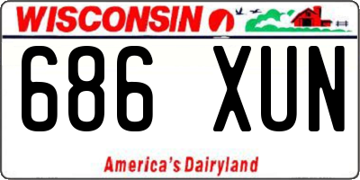 WI license plate 686XUN