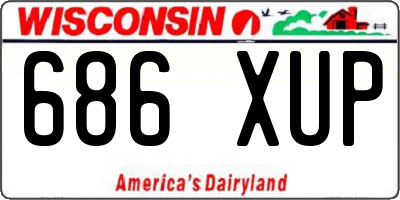 WI license plate 686XUP
