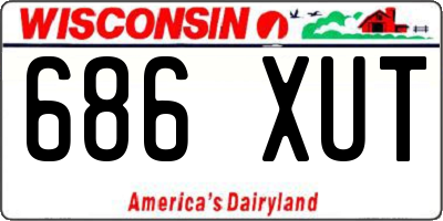 WI license plate 686XUT