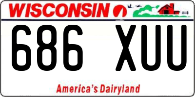 WI license plate 686XUU