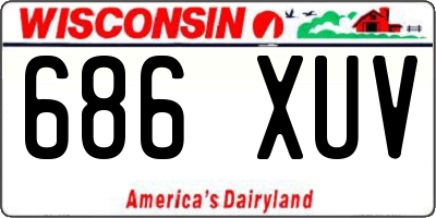 WI license plate 686XUV