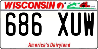 WI license plate 686XUW