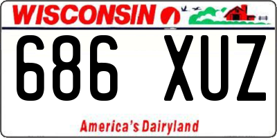 WI license plate 686XUZ