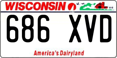WI license plate 686XVD