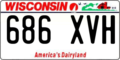 WI license plate 686XVH