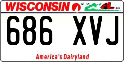 WI license plate 686XVJ
