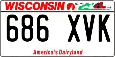 WI license plate 686XVK