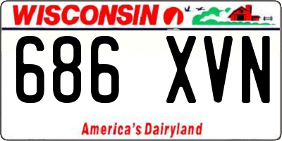 WI license plate 686XVN
