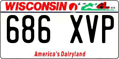 WI license plate 686XVP
