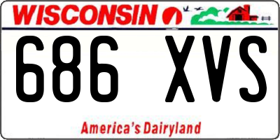 WI license plate 686XVS