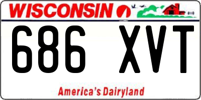 WI license plate 686XVT