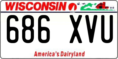 WI license plate 686XVU