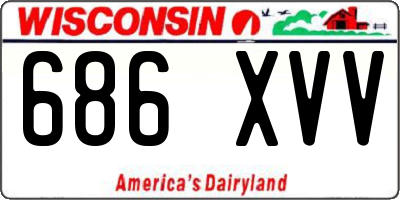 WI license plate 686XVV