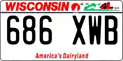 WI license plate 686XWB