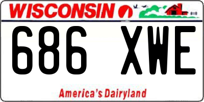 WI license plate 686XWE