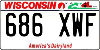 WI license plate 686XWF