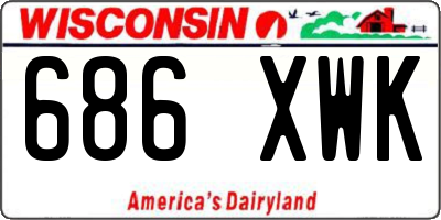 WI license plate 686XWK