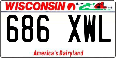 WI license plate 686XWL