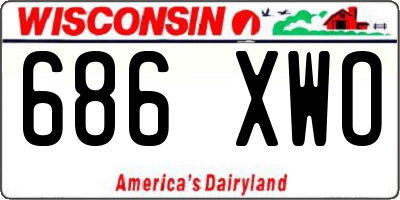 WI license plate 686XWO