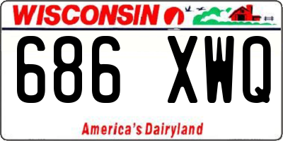 WI license plate 686XWQ