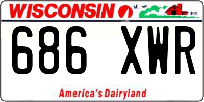 WI license plate 686XWR
